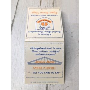 Vintage Matchbook Cover Nordic Steak 'N Pub Swedish Manor Smorgasbord Chicago‎